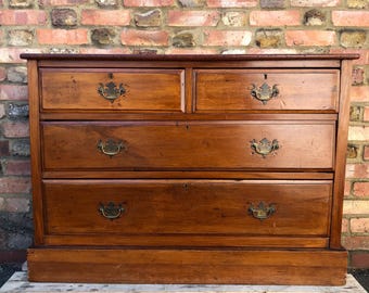 Antique solid wood chest of drawers