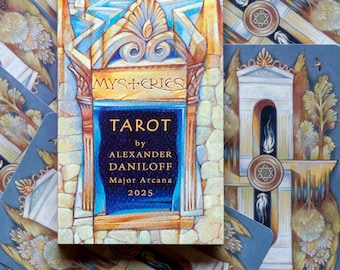 Tarot TAJEMNICE autorstwa Aleksandra Daniloffa – Wielkie Arkana, kolekcjonerska karta tarota w stylu średniowiecznym, edycja limitowana