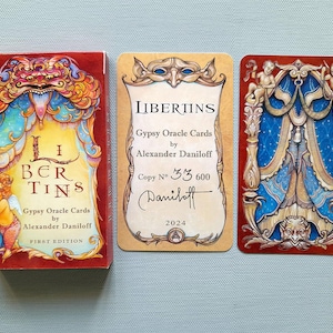 Cartas del Oráculo Gitano de LIBERTINS, de Alexander Daniloff, edición limitada, numeradas y firmadas, cartas de adivinación del autor