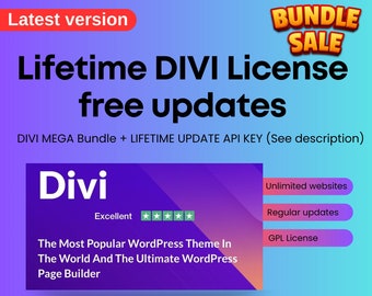 DIVI BUNDLE  | Divi Theme + Divi Page Builder + Divi Lifetime API updates key + Divi Ghoster + Divi Plus 50+Modules 200+Blocks