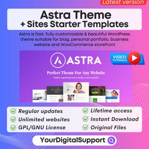 Astra Pro, Premium Sites Starter Theme | Wordpress Themes | Lifetime Updates | GPL | Latest Versions