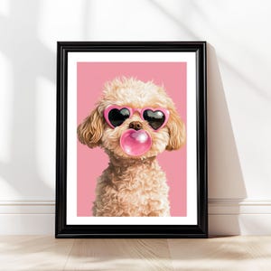 Dog Lover Gifts  Maltese Puppy Print  Dog Wall Art  Maltipoo Mom  Maltese Pet Portrait  Digital Wall Art Prints  Maltese Gift   puppy poster