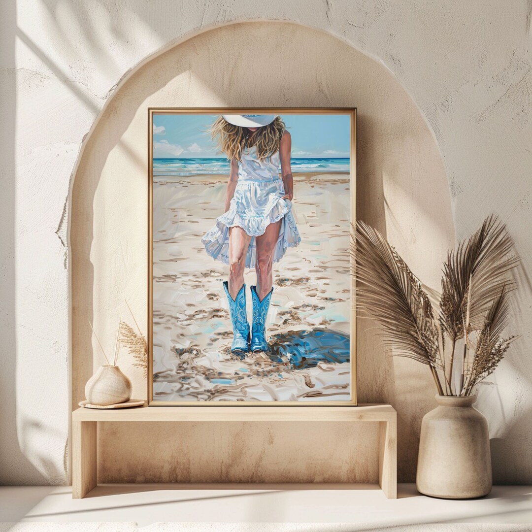 Coastal Cowgirl Wall Art Coastal Cowgirl Western Decor Printable ...