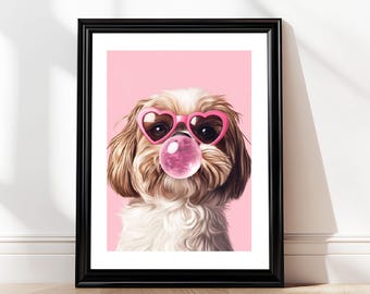 Regalos para amantes de los perros Impresión de Shih Tzu Arte de pared para perros Mamá Shih Tzu Retrato de mascota Shih Tzu Impresiones de arte de pared digital Regalo de Shih Tzu Póster de Shih Tzu