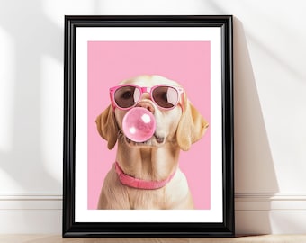 Yellow Labrador Wall Art  Gifts for new puppy owners  Dog Lover Gifts  Labrador Puppy Print  Dog Wall Art  Yellow Lab Mom  Digital Wall Art