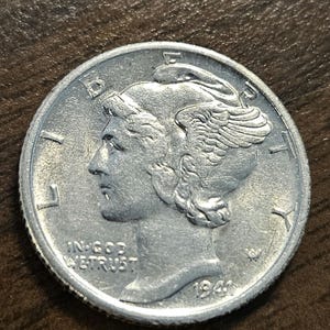1941 S Silver Mercury Dime