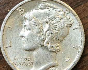 1942年マーキュリーダイム - 未流通のアメリカ製銀貨 - Etsy 日本
