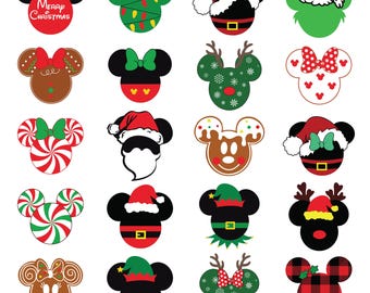 Christmas Mouse Ears SVG Bundle | Holiday Cut Files