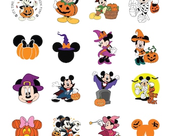Halloween muis pompoen SVG-bundel | Op Disney geïnspireerde clipart (digitale download)