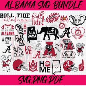 Alabama-Svg-Bundle, Alabama Zeichen zwart, Alabama Fußball-Svg, Alabama Png-Bundle, Alabama Art, Alabama Zustand Art Cut, Alabama Png, Roll Tide Art