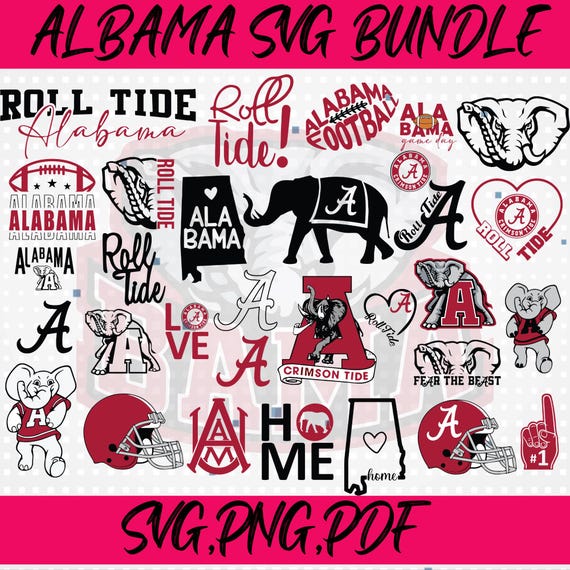 Alabama SVG Bundle: Roll Tide Football Designs (Digital Download)