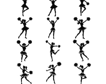 Cheer SVG Bundle: Cheerleader Cut Files für Cricut, Silhouette (digitaler Download)