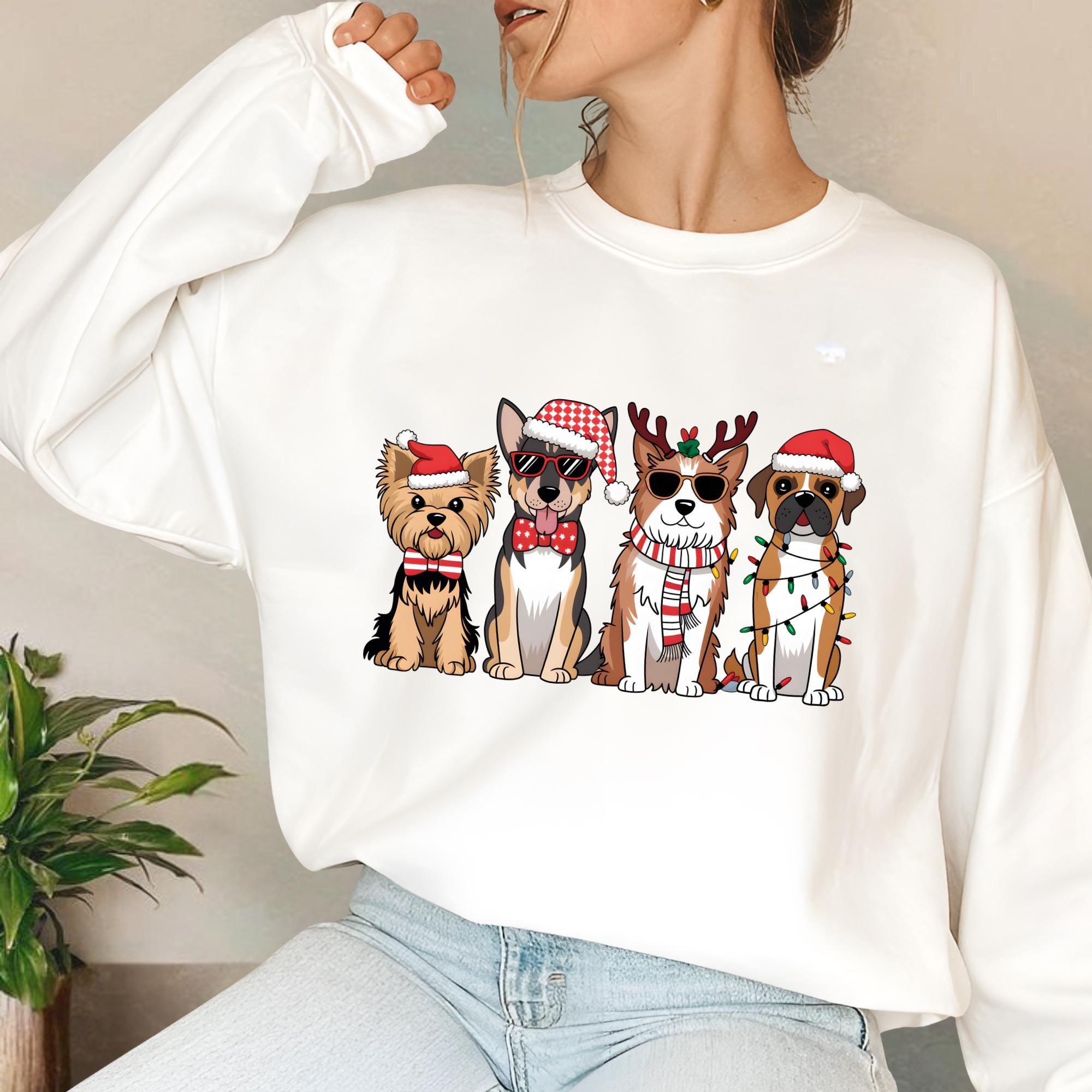 Christmas Dog PNG Clipart Bundle | Holiday Pet Designs (instant ...