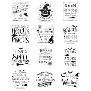 Vintage Halloween Svg Bundle, Retro Halloween Svg, Spooky Svg Designs, Halloween Clipart, Pumpkin Svg, Witch Svg, Ghost Svg, Skeleton Svg,