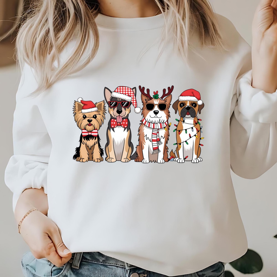Christmas Dog PNG Clipart Bundle | Holiday Pet Designs (instant ...