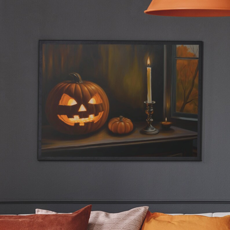 Printable Halloween Wall Art - Jack O Lantern Fall Autumn - Etsy