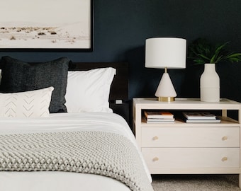 Double Drawer Modern Nightstand Build Plans | Digital Woodworking Plans | DIY Nightstand | PDF Download | Bedroom Furniture | Tutorial