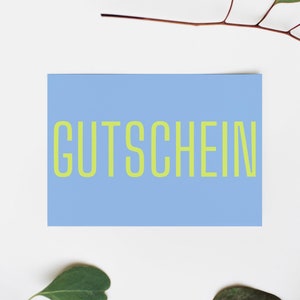 Vielseitige Gutschein-Grußkarte : Das perfekte Geschenk für jeden Anlass ! Umschlag und Sticker sind mit dabei !