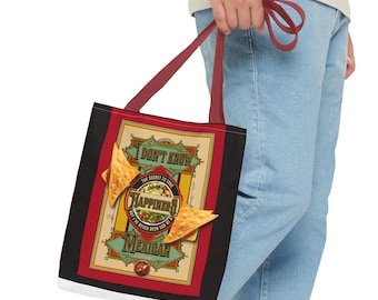 Draagtas, grappige draagtas, citaat van Mexicaans eten, cadeau voor fijnproevers, leuk design cadeauzakje, kleurrijke draagtas