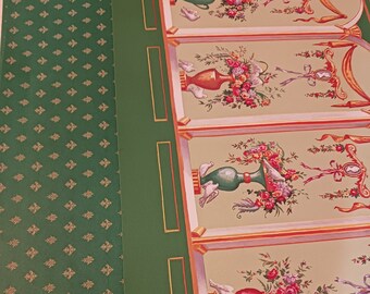 Dolls House Regency Strip Burgundy Miniature Print 1:24 Wallpaper Dolls House Regency Strip Burgundy Miniature Print 1:24 Wallpaper