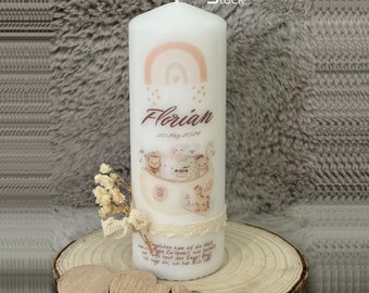 Baptism candle "Noah" girl or boy can be personalized and adjusted