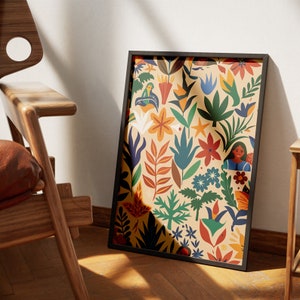 Henri Matisse Exhibition Poster, Vintage Art Print, Digital Download, Mid-Century Modern Wall Decor