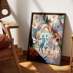Henri Matisse Exhibition Poster, Vintage Art Print, Digital Download, Mid-Century Modern Wall Decor