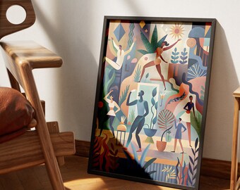 Henri Matisse Exhibition Poster, Vintage Art Print, Digital Download, Mid-Century Modern Wall Decor