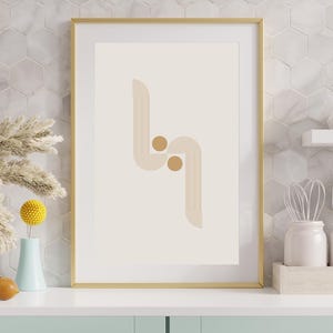 Parallel Harmony - Modern Abstract Geometric Wall Art - Fully Editable Minimalist Digital Print Download