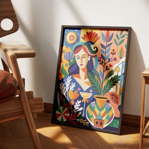 Henri Matisse Exhibition Poster, Vintage Art Print, Digital Download, Mid-Century Modern Wall Decor
