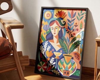 Henri Matisse Exhibition Poster, Vintage Art Print, Digital Download, Mid-Century Modern Wall Decor