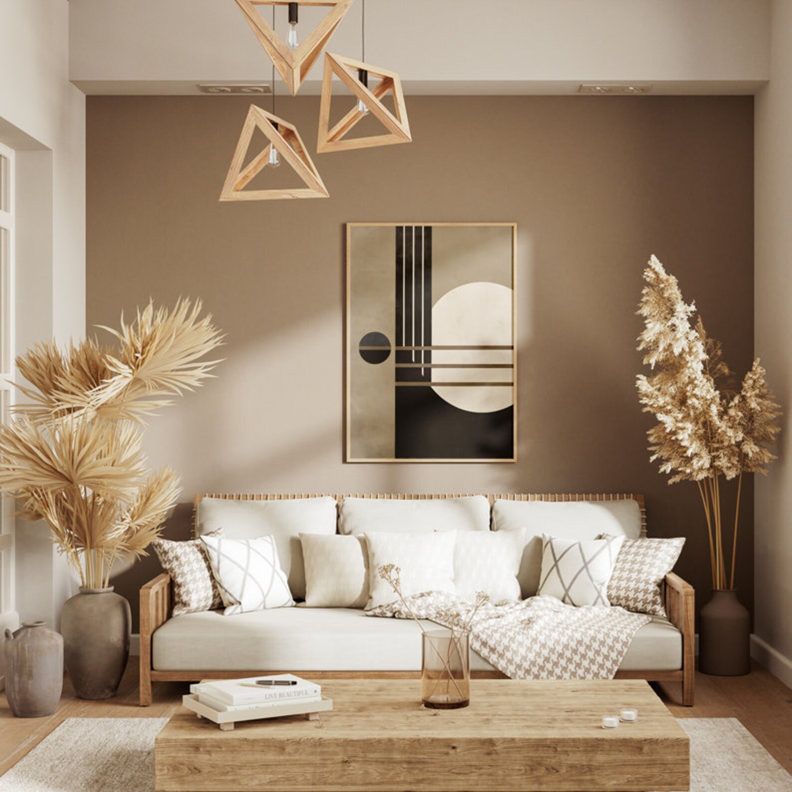 Mid Century Modern Geometric Art Print: Abstract Shapes (digital ...