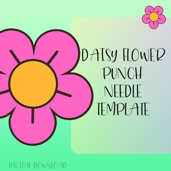 Flower Punch Needle Template, Mug Rug Patterns, Punch Needle Coaster, Digital Embroidery Pattern, Pink Flower Coasters, Adult Craft