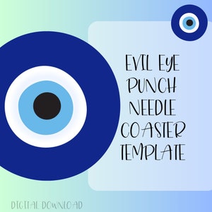 Patrón de posavasos con aguja perforadora de mal de ojo: Arte con hilo para principiantes (descarga digital)