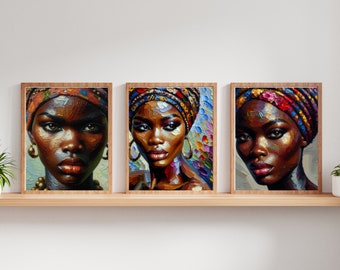Black Woman Instant Download, African Wall Art, Home decor, Digital Prints, Black art, African American Art, Afro Art, Printable art