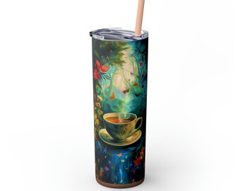 Coffee & Tea Unity Tumbler, Skinny Tumbler with Straw, Gift for Him, Gift for Her, Coffee, Tea, 20oz