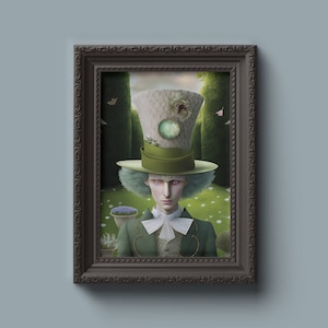 Alice in Wonderland - The Mad Hatter, The Mad Hatter Poster, Mad Hatter Wall Art, Mad Hatter Illustration, Wall Art, Home Decor