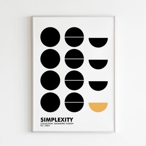 Bauhaus Poster Printable, Geometric Minimalist Wall Art, Retro Exhibition Print, Modern Abstract Home Decor