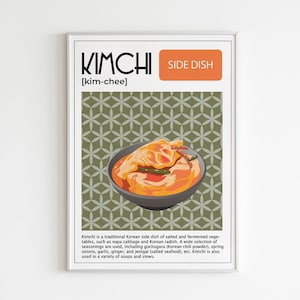Kimchi Definition Poster, Kimchi Geschenk, Kimchi Printable, Kimchi Essen Druck, koreanisches Essen Kunst, Essen Wandkunst, asiatisches Essen Poster