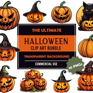Halloween clipart bundle, pngs transparent background, halloween clipart, halloween png, halloween sublimation, commercial use