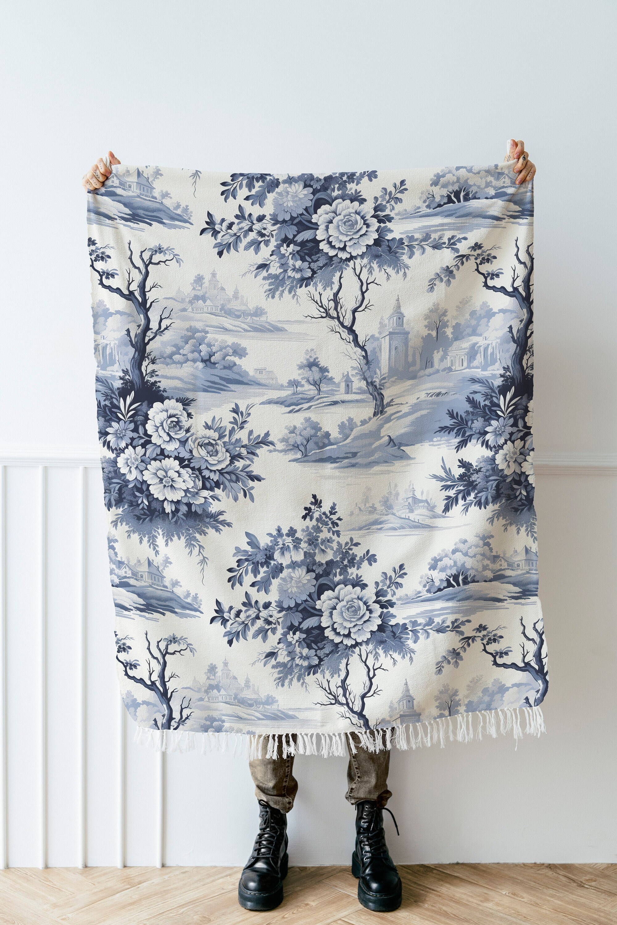 French Garden Toile Seamless Pattern, Commercial Use, French Toile ...