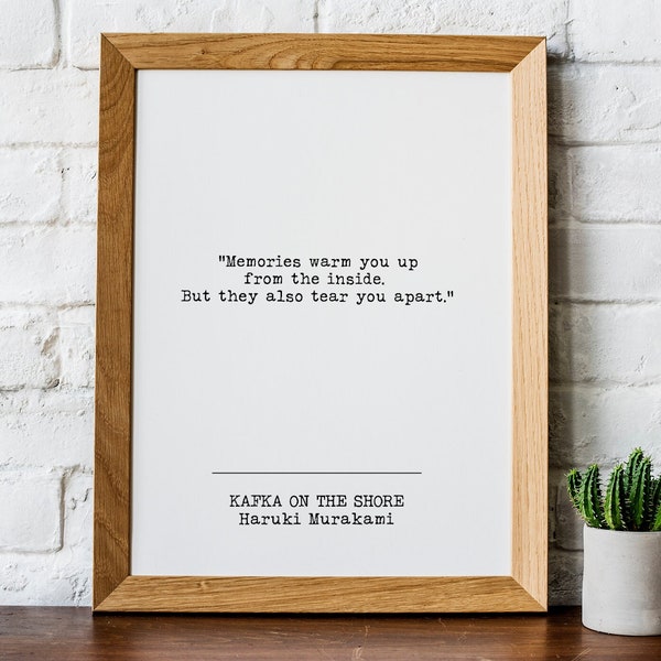 Haruki Murakami Quote Poster, Reading Quote, Book Quote Print, Murakami Poster, Printable Poster, Haruki Murakami, Murakami Quote, Wall Art