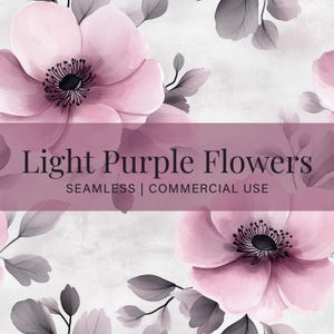 Lila Blumen Musterdesign, Florales Muster, Lila Blumenmuster, Scrapbook Papier, Digitale Muster, Digitales Papier