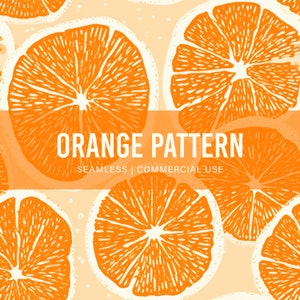Orange Muster, Kommerzielle Nutzung, Orange Obst Muster, Scrapbook Papier, Stoffmuster, digitales Papier, Tileable Muster