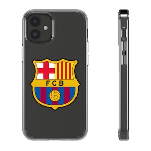 FC Barcelona Handyhülle, durchsichtige Schutzhülle für Fußballfans, Geschenk für Gamer, Sport Merchandise, einzigartiges Teamzubehör