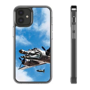 Phonecase, Bombardino Crocodilo Brainrot Clear Case, Transparent Phone Cover, Fun Animal Design, Unique Gift