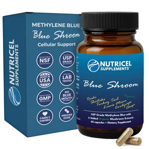 Methylene Blue (USP Grade) Capsules with Mushroom Extracts: Lion&#39;s Mane, Reishi, Cordyceps