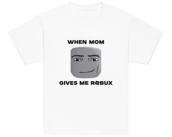 Roblox Robux Youth T-Shirt – Funny Meme, Kids Cotton Tee