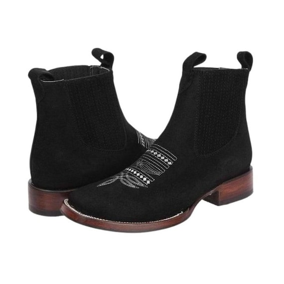 【COLOR iN ID】Modern western ankle boots Men's 728 Vintage Western Ankle Boot Square Toe Caiman – Joe