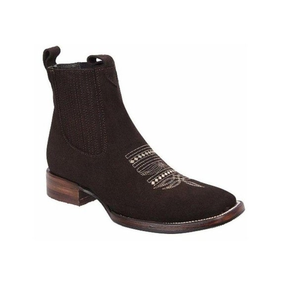 【COLOR iN ID】Modern western ankle boots Men's 728 Vintage Western Ankle Boot Square Toe Caiman – Joe